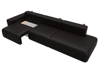 Диван прямой Лига-036 НПБ Модерн Лонг подлокотник слева, экокожа GRIFON