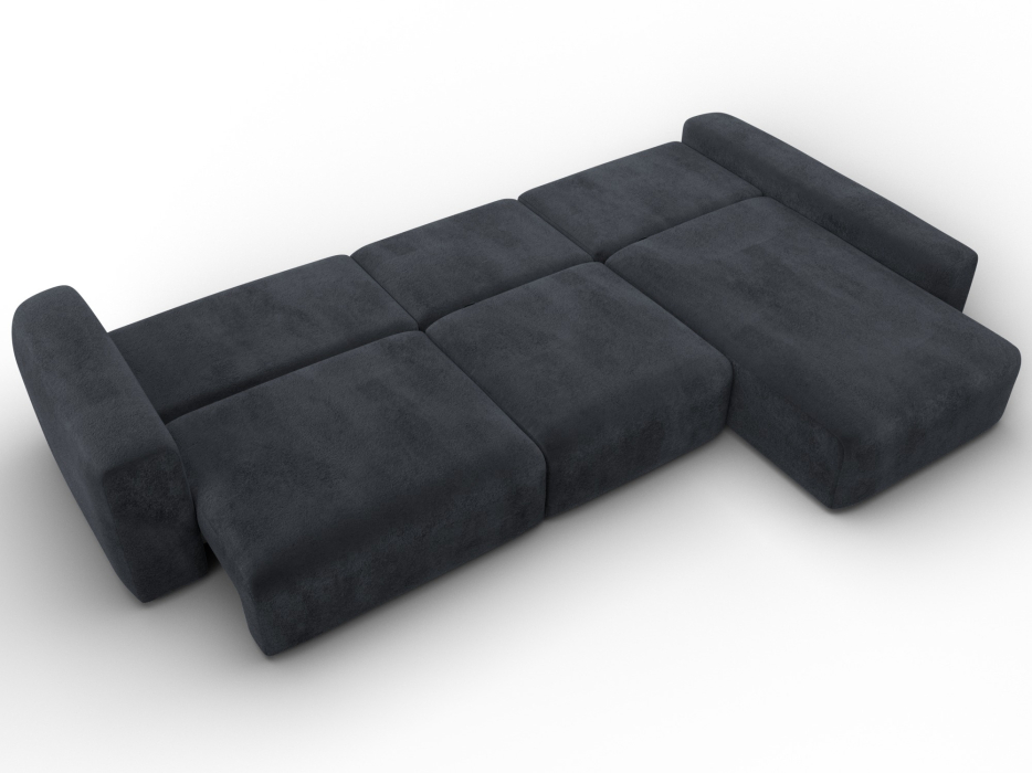 Диваны угловые в гостиную, Диван угловой Лига-066 НПБ Лонг угол правый, велюр TOWER