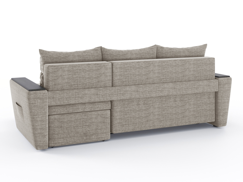 Диваны угловые в гостиную, Диван-кровать угловой Дубай Майами еврокнижка трехсекционная, рогожка Люкс