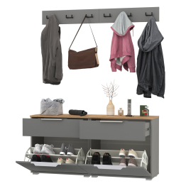 Две обувницы с вешалкой для одежды Октава.