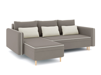 Диван-кровать угловой Рон еврокнижка-пантограф, велюр