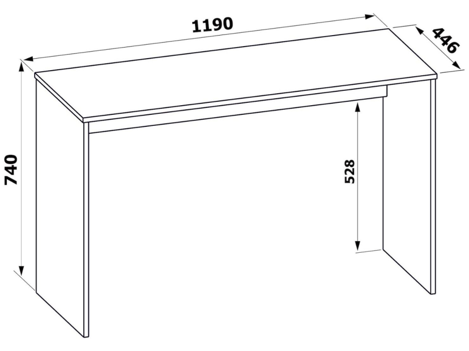 Прямые, Письменный стол СПм-23