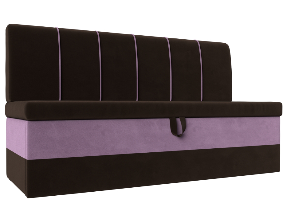 Диваны кровати со спальным местом, Прямой диван Энигма, микровельвет, коричневый