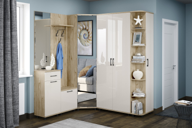 Модульная прихожая Грейс композиция 2  Гикори Джексон Светлый