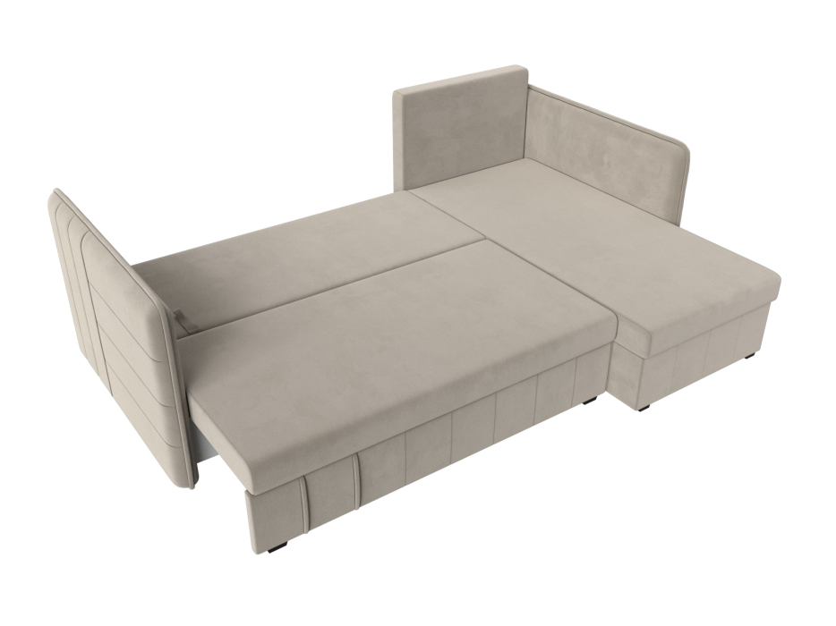 Диваны угловые в гостиную, Диван угловой Слим универсальный угол, микровельвет