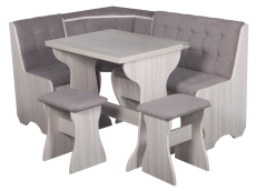 Кухонные уголки, Кухонный уголок Стиль 1Л (со столом СТ3) Ясень шимо светлый / велюр