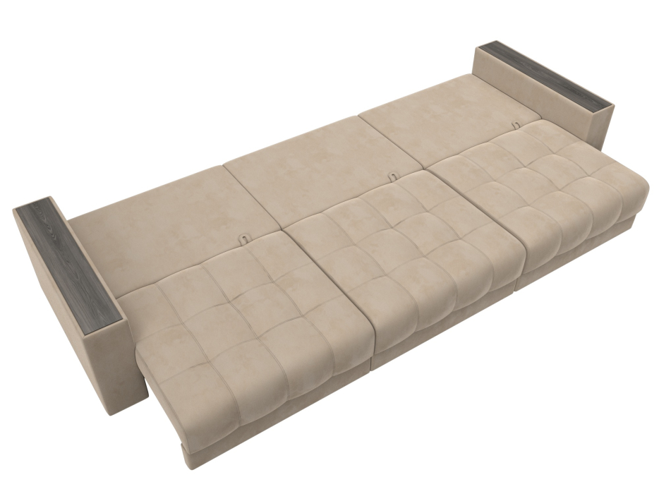 Дизайнерские диваны для гостиной, Диван прямой с декором Лига-049 НПБ Лонг, велюр SEVEN