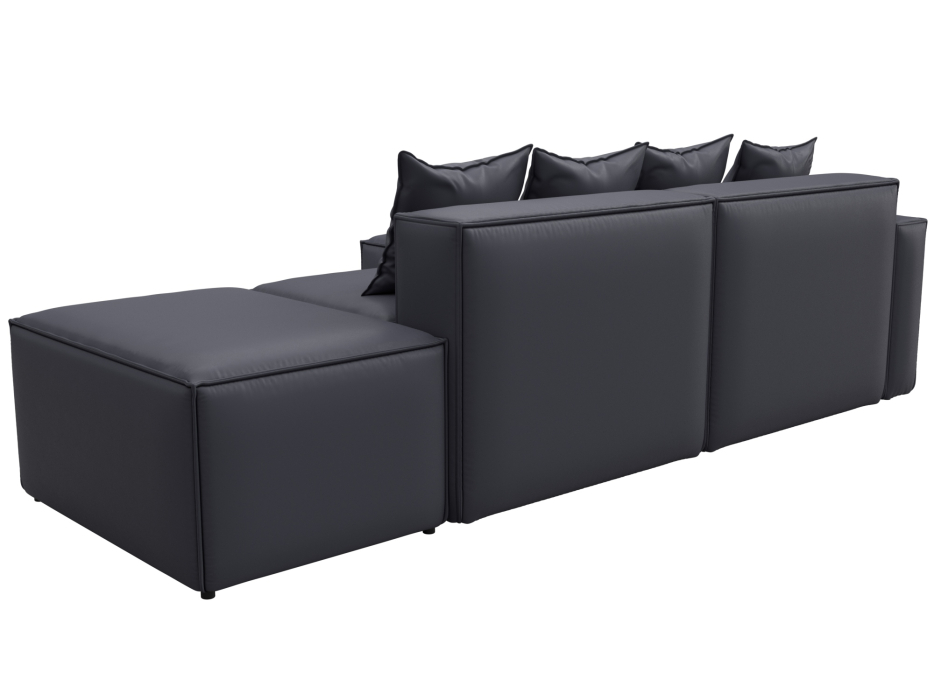 Диваны угловые в гостиную, Диван угловой модульный Лига-063 угол левый, экокожа GRIFON