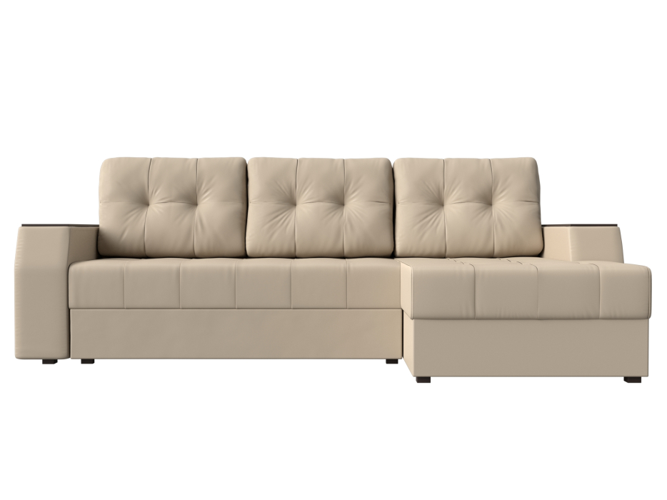 Диваны угловые в гостиную, Угловой диван Эмир БС правый угол, экокожа