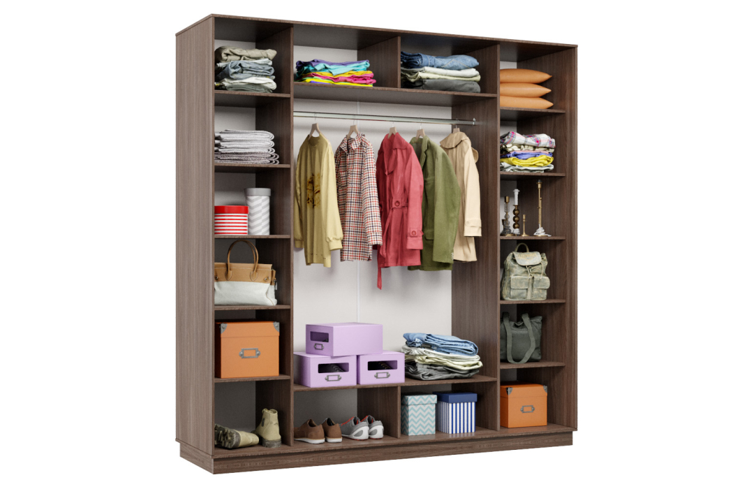 Шкафы-купе 3-х дверные, Шкаф-купе Премьер Лайт 36 (02;01;02) трехдверный