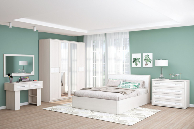 Шкаф 4х створчатый с зеркалом КЭТ-4