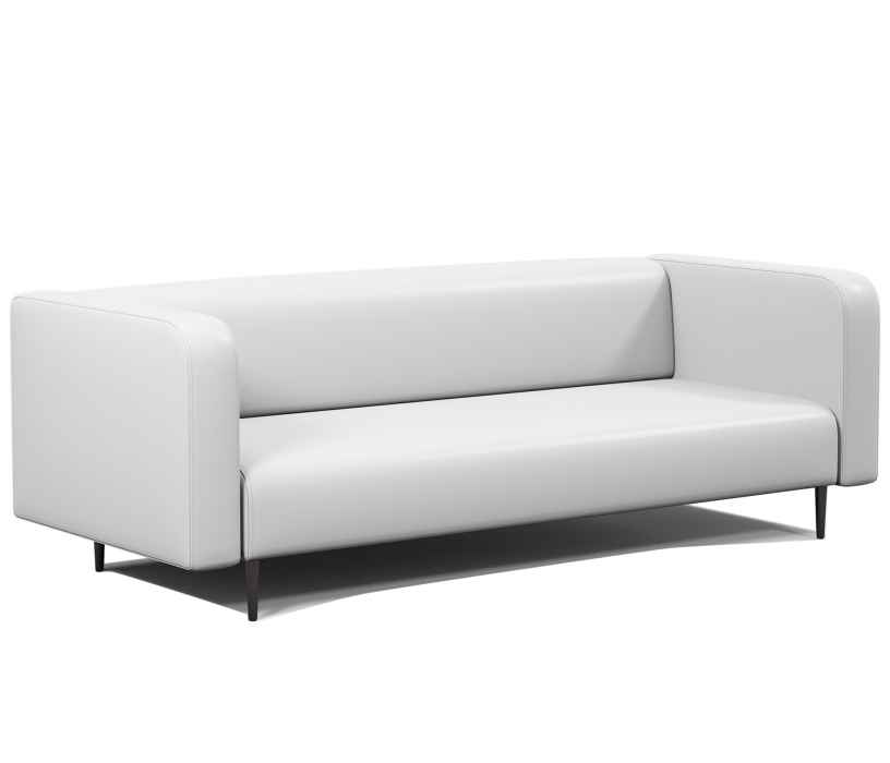 Диваны  офисные, Диван офисный 3-х местный Акцент, экокожа