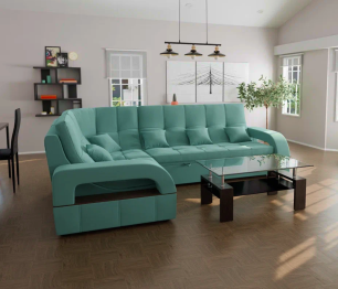 Модульный диван Майами-3,микровелюр,антивандальная ткань,венеция