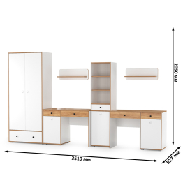 Мебель для детской комнаты для двоих детей Вуди № 30