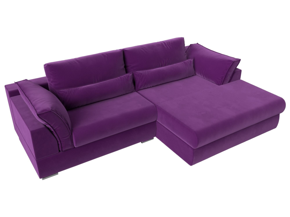 Диваны угловые в гостиную, Угловой диван Пекин угол правый, микровельвет