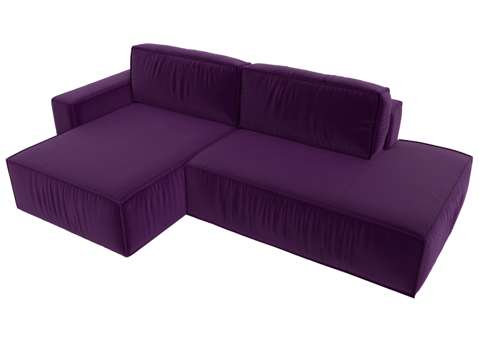Диваны угловые в гостиную, Угловой диван Прага модерн левый угол, микровельвет