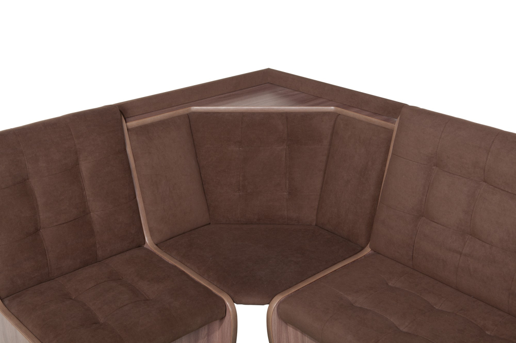 Кухонные уголки, Кухонный уголок Стиль 1Л (со столом СТ3) Ясень шимо темный / велюр