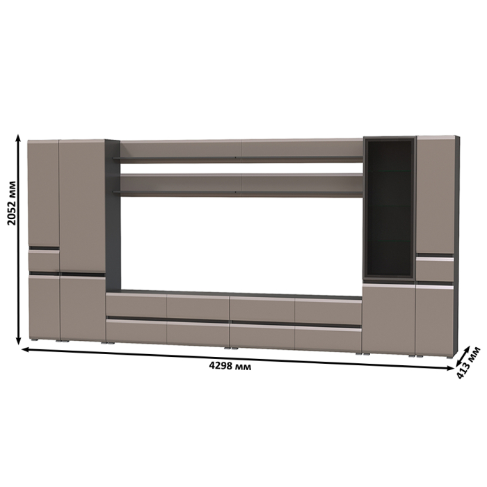 Стенки для гостиной, Сидней мебель для гостиной корпусная комплектация № 120