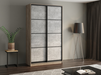 Шкаф купе 2-х дверный АЙСБЕРГ ЛОФТ 130