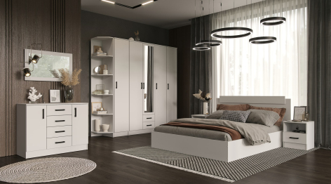 Кровать ЭКО 1,2, белый гладкий