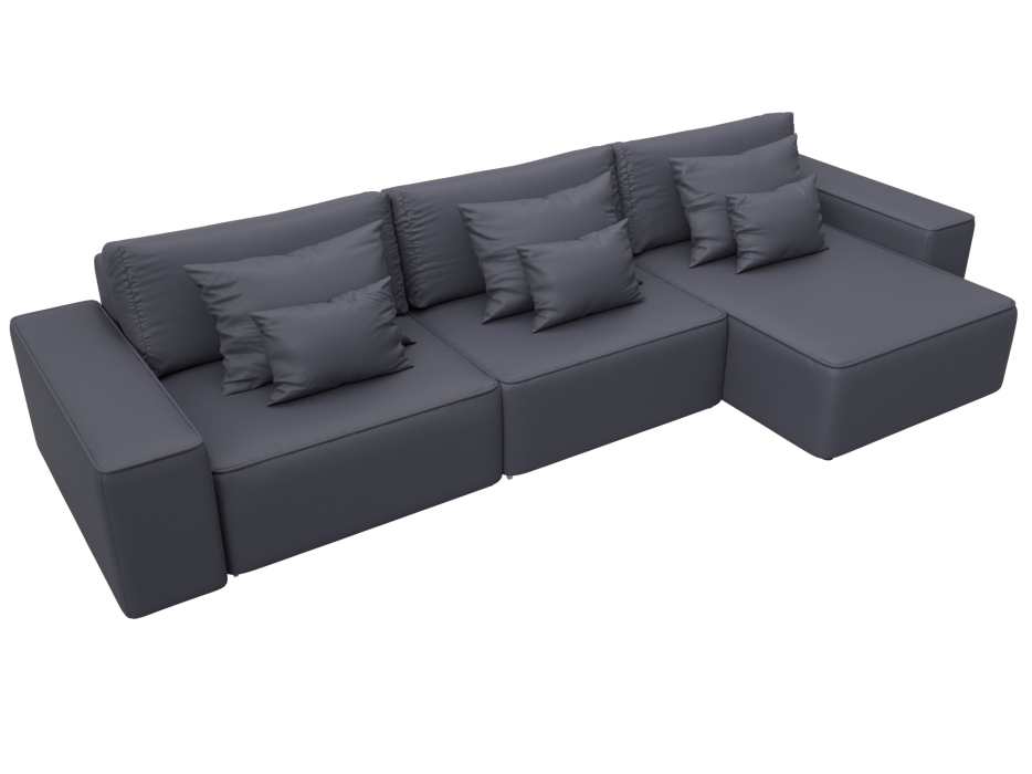 Диваны угловые в гостиную, Диван угловой Лига-074 угол универсальный, экокожа GRIFON