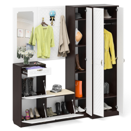 Полный набор мебели для прихожей П-6 компоновка № 31 МДФ фрезеровка ромб