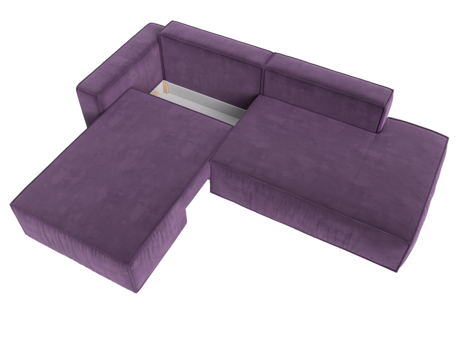Диваны угловые в гостиную, Угловой диван Прага модерн левый угол, микровельвет