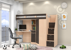 Кровати-чердаки, Кровать чердак Golden Kids 6 дуб молочный