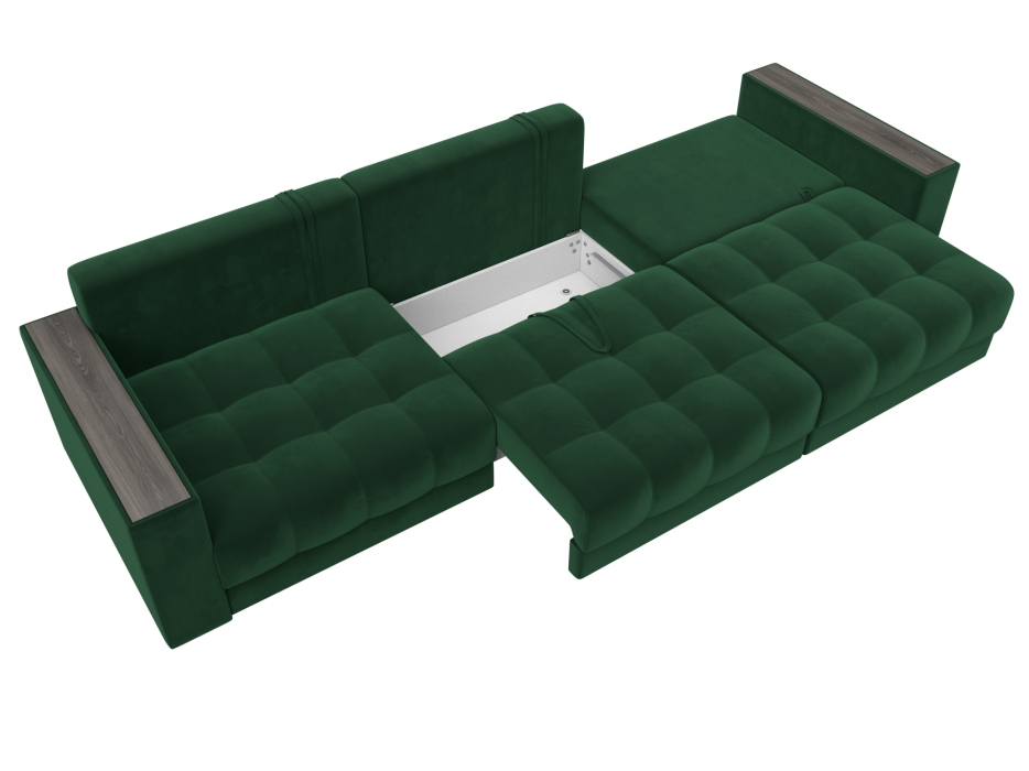 Дизайнерские диваны для гостиной, Диван прямой с декором Лига-049 НПБ Лонг, велюр SEVEN