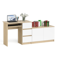 Прямые компьютерные столы, Тумба Мори МА900.1 и стол компьютерный МС-6 ящики справа