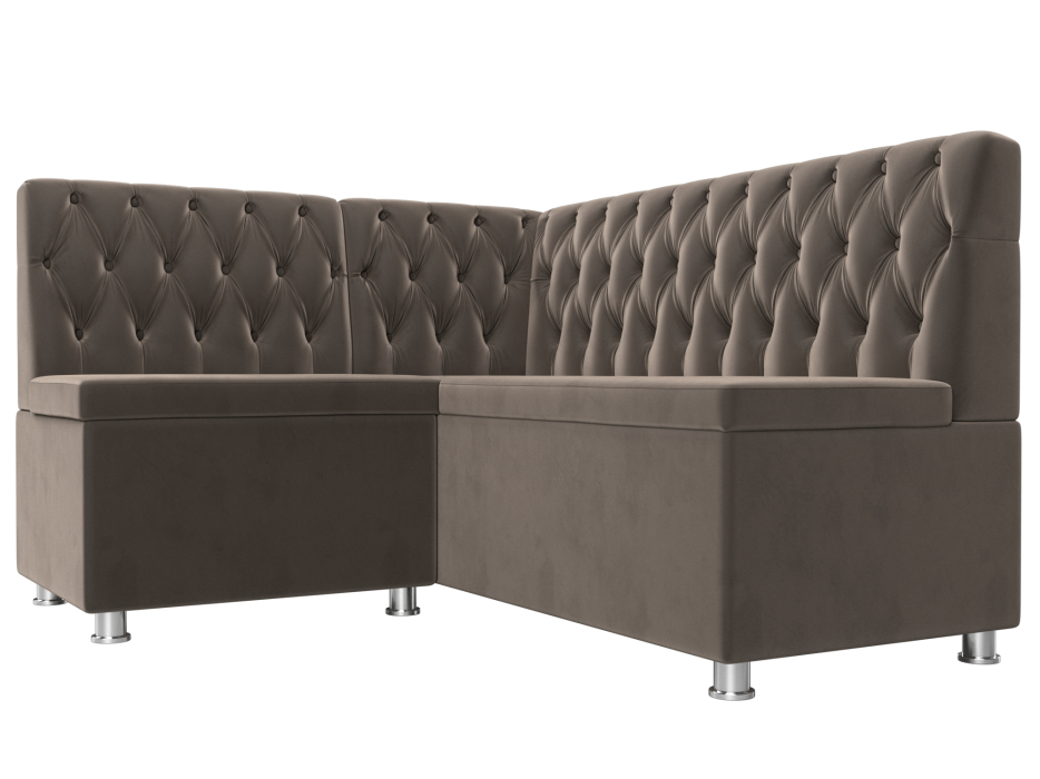 Диваны угловые кухонные, Кухонный угловой диван Мирта левый угол, велюр