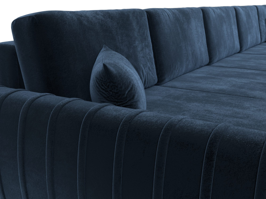 Диваны угловые в гостиную, Диван П-образный Лига-057 НПБ МегаЛонг, велюр TOWER