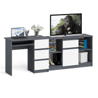 Домашние кабинеты, Компьютерный стол три ящика МС-6 правый с тумбой Мори 1204-1