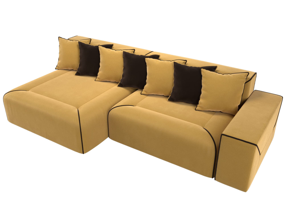 Диваны угловые в гостиную, Диван угловой Кёльн, микровельвет, левый угол