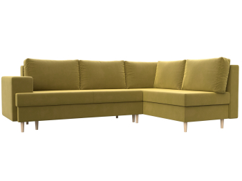 Диван угловой Сильвана правый угол, микровельвет