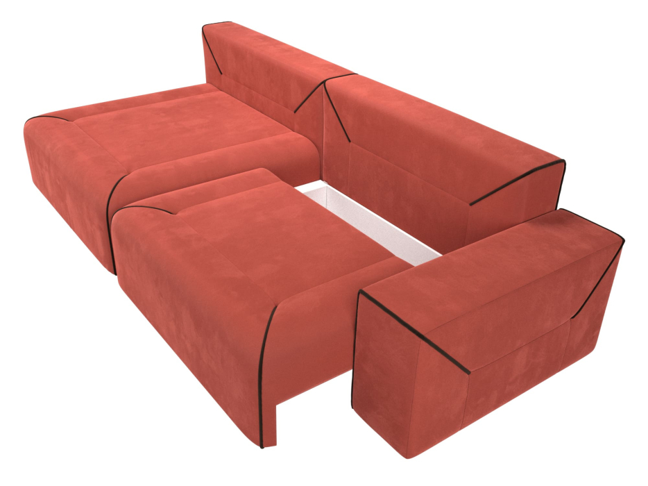 Диваны угловые в гостиную, Диван угловой Кёльн, микровельвет, левый угол