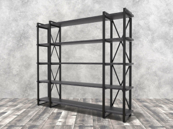 Стеллаж Айсберг Лофт 200х182-4 v3 черный