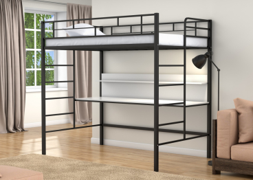 Кровать-чердак Амстердам 120 Черный