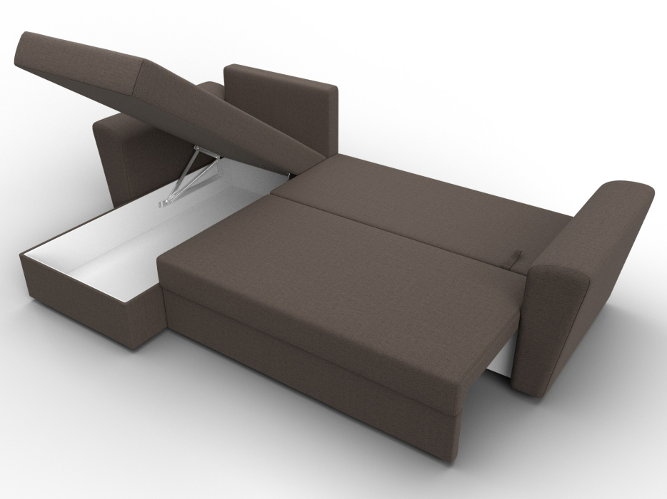 Диваны угловые в гостиную, Угловой диван Амстердам Лайт левый угол, рогожка Амур