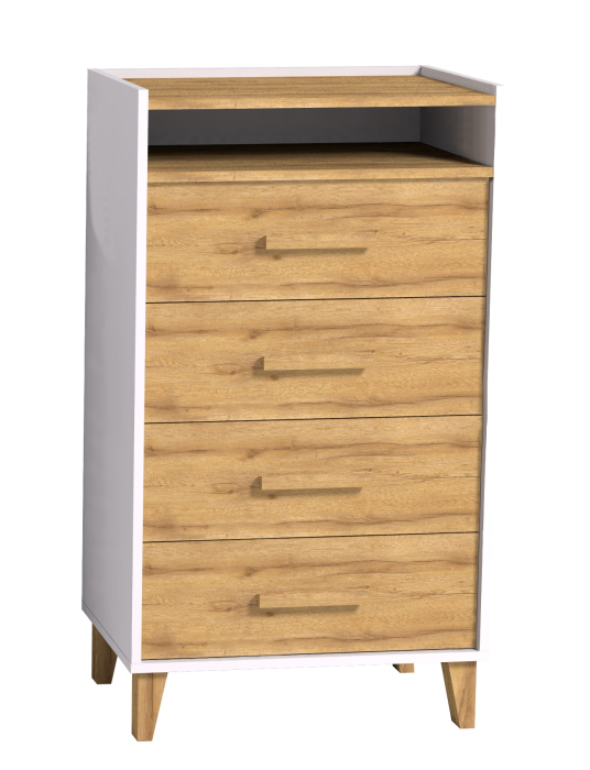 Комоды, Комод высокий Айрис 45, дуб