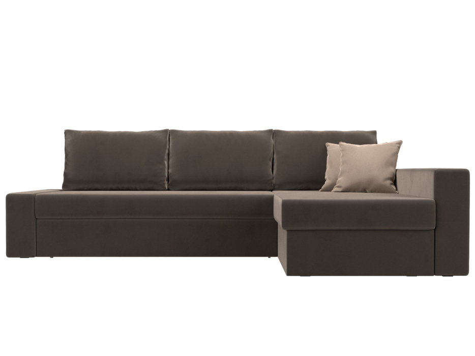 Диваны угловые в гостиную, Угловой диван Версаль, велюр, правый угол