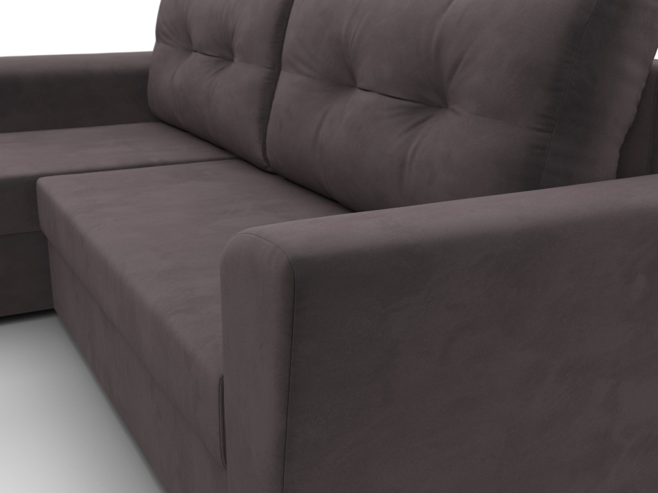 Диваны угловые в гостиную, Угловой диван Амстердам Лайт левый угол, велюр