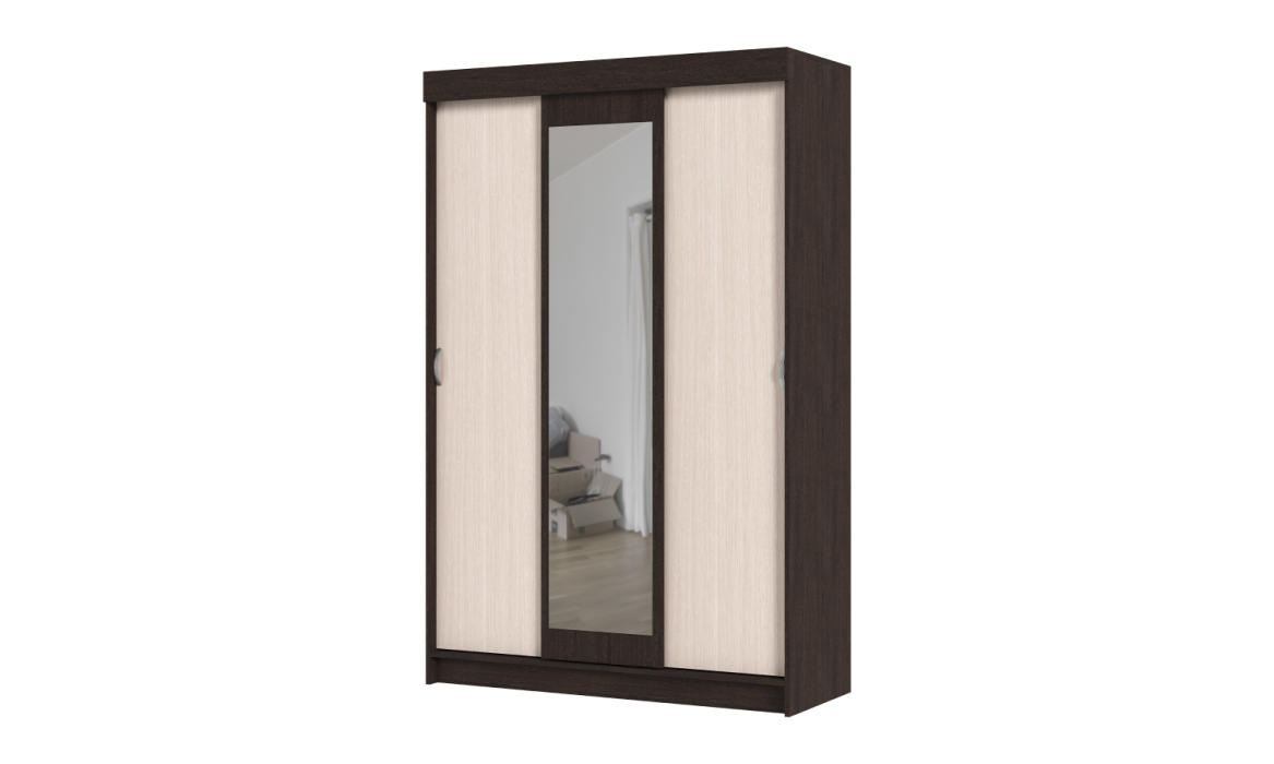 Шкафы-купе 3-х дверные, Шкаф-купе ШКК 551 М Спальня БАССА