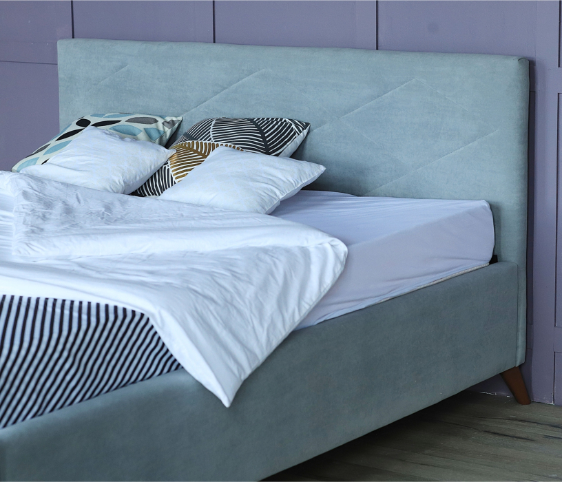 Мягкая кровать, Комплект для сна Monika 1600 c ортопедическим основанием