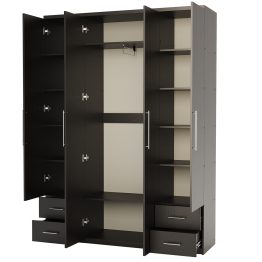 Шкаф четырехдверный Комфорт МКЯ2-43 120х45 с зеркалами