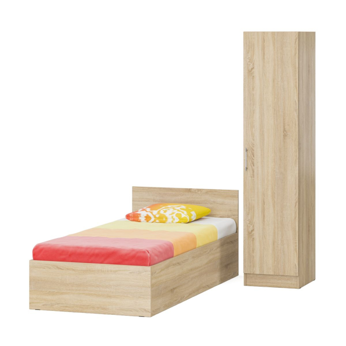 Спальные гарнитуры, Кровать односпальная 900 с пеналом Стандарт