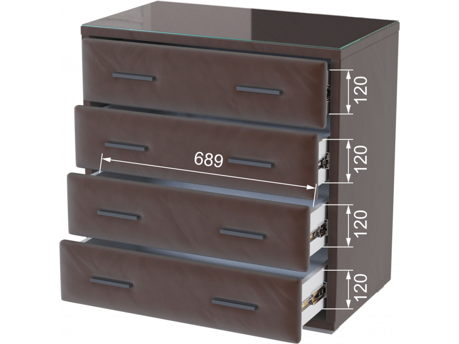 Комоды, Комод интерьерный со стеклом