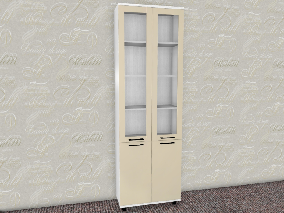 Шкафы двухстворчатые, Модульная система Грейс Шкаф ШК-5035  Снежный Ясень