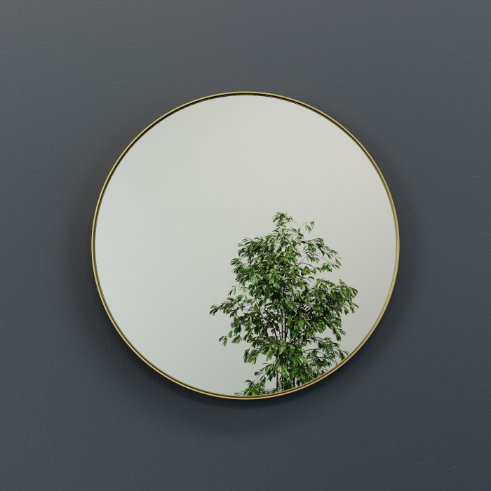 Зеркала в спальню, Дизайнерское настенное зеркало GENGLASS Rauntel M в металлической раме