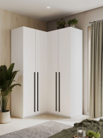 Шкафы, Угловой шкаф для одежды распашной с ящиками, София, 2200х1300х520мм